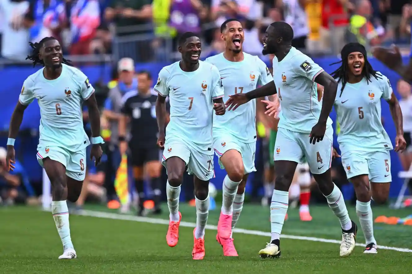 France VS Morocco at World Cup 2026 with Morocco defending inside their own box