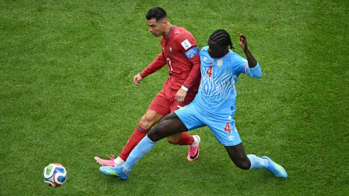 Portugal VS Congo DR World Cup 2026 — Yoane Wissa celebrates Congo DR's historic equaliser
