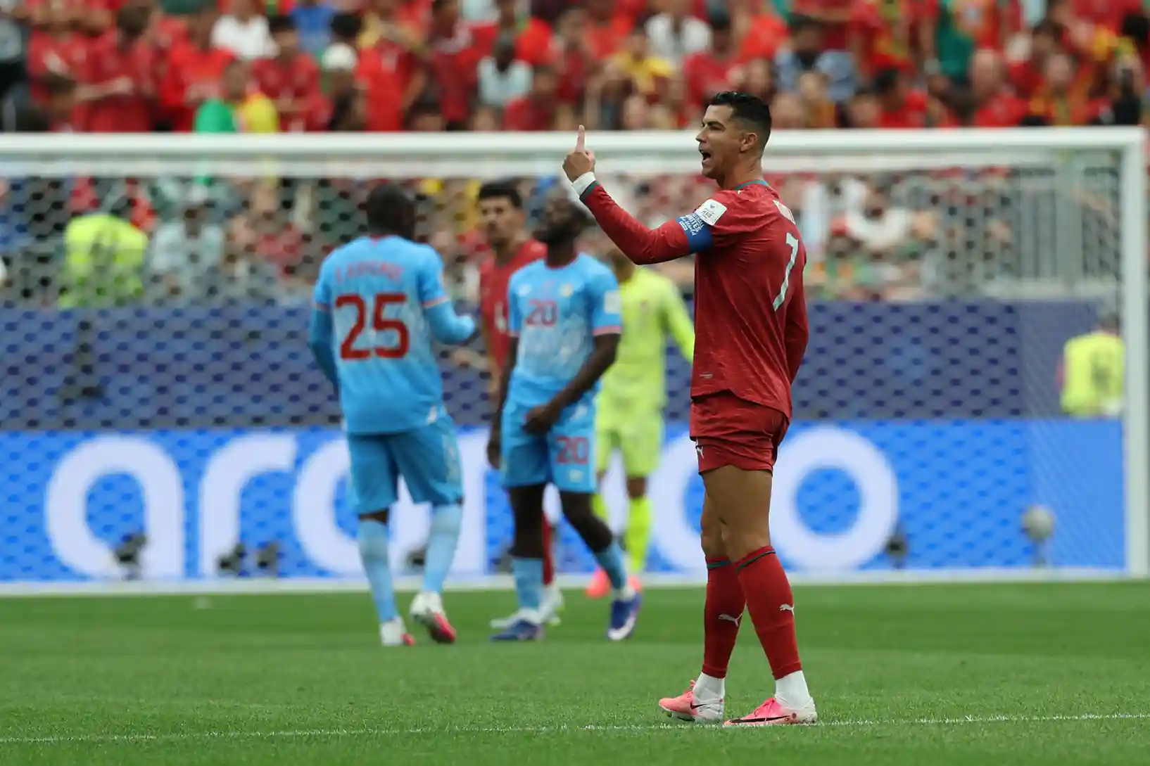 Portugal VS Congo DR World Cup 2026 — João Neves celebrates his opening goal in Houston