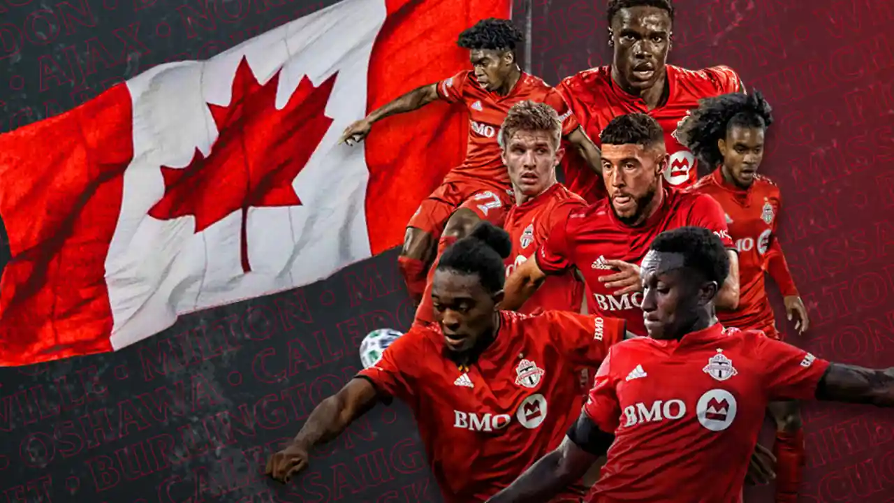 Canada men's national soccer team players training before the 2026 World Cup